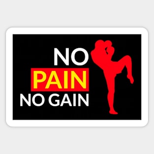 No Pain No Gain MMA Fighter Muay Thai Sticker